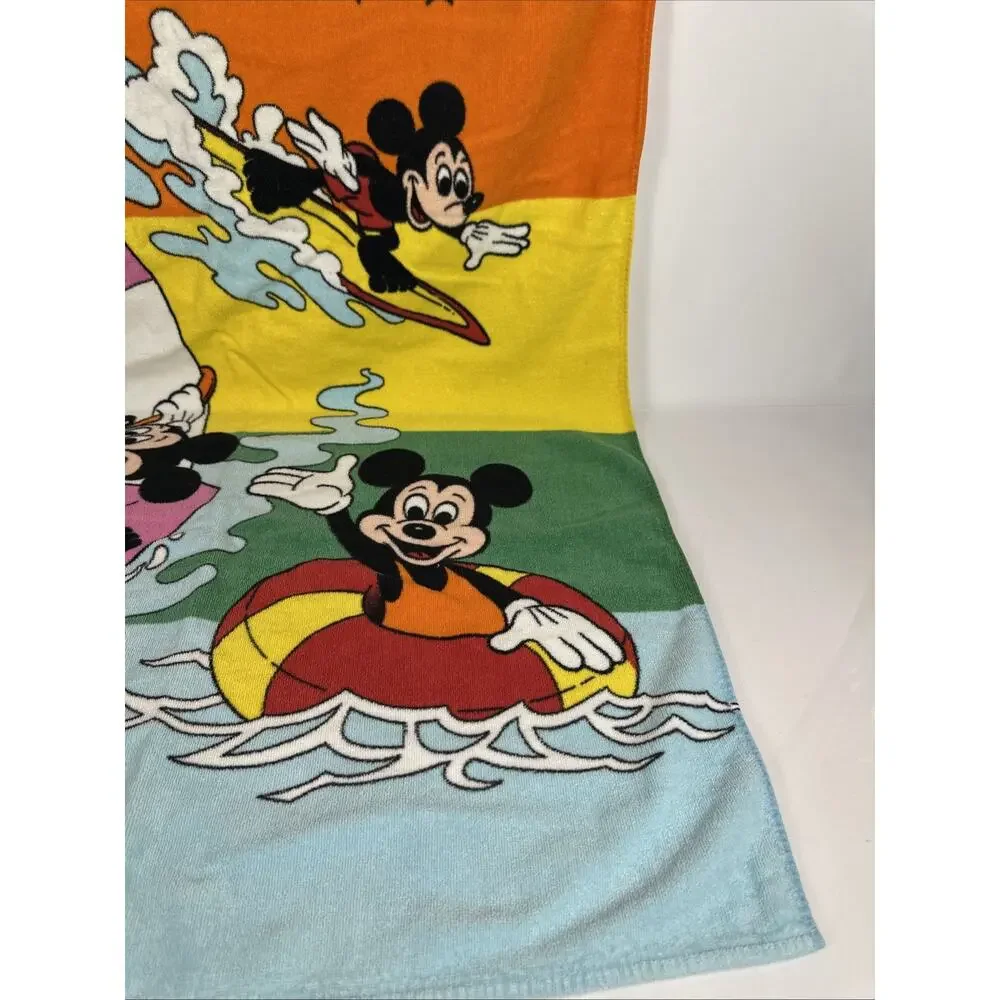Vintage Disney Mickey Mouse Surfing 100 Cotton Beach Towel